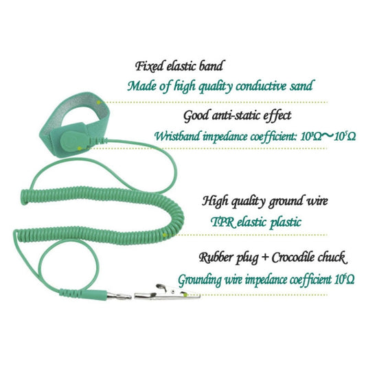 ProsKit AS-611 3m TPR Elastic Plastic Anti-Static Wired Wrist Strap - Others by ProsKit | Online Shopping UK | buy2fix