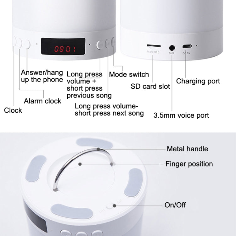 Bluetooth Speakers Pat Lights Charging Card Audio With Atmosphere Lamp(Ordinary Package) - Desktop Speaker by buy2fix | Online Shopping UK | buy2fix