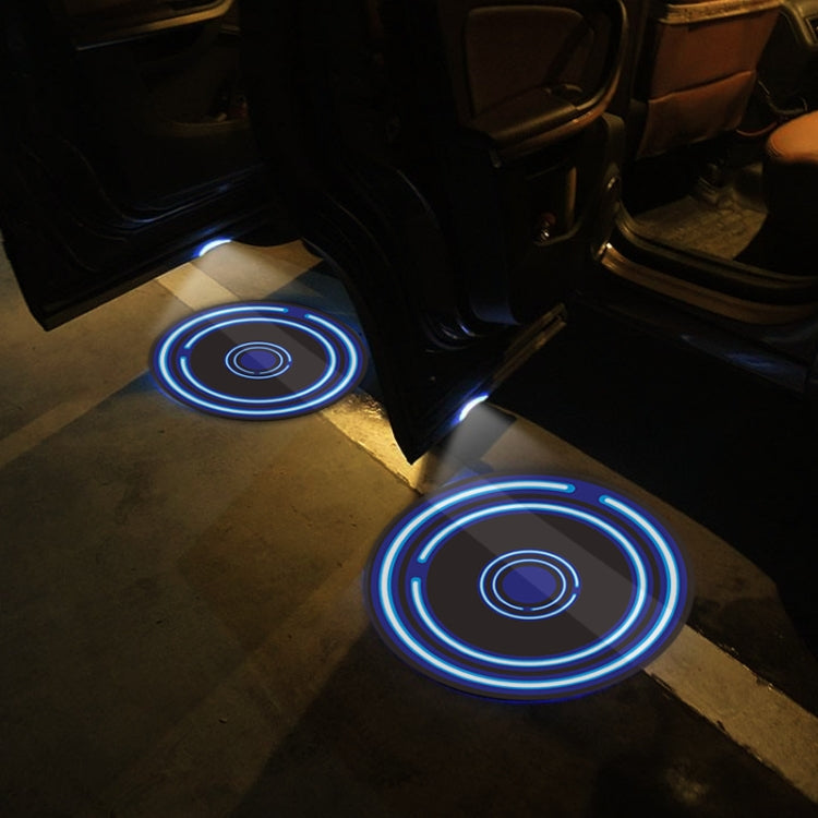 LED Infrared Induction Car Door Welcome Light Night Projection Ambient Light, Specification: Energy Circle (Blue)(1 Pair/Box) - Atmosphere lights by buy2fix | Online Shopping UK | buy2fix