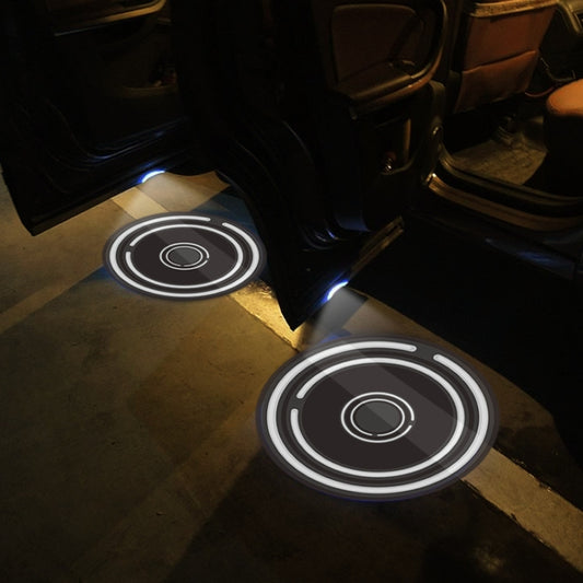 LED Infrared Induction Car Door Welcome Light Night Projection Ambient Light, Specification: Energy Circle (White)(1 Pair/Box) - Atmosphere lights by buy2fix | Online Shopping UK | buy2fix