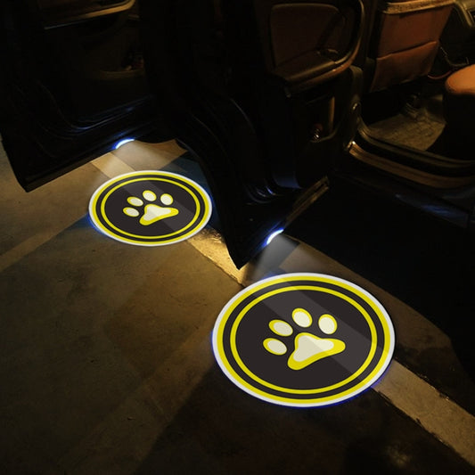 LED Infrared Induction Car Door Welcome Light Night Projection Ambient Light, Specification: Cat Claw (Yellow)(1 Pair/Box) - Atmosphere lights by buy2fix | Online Shopping UK | buy2fix