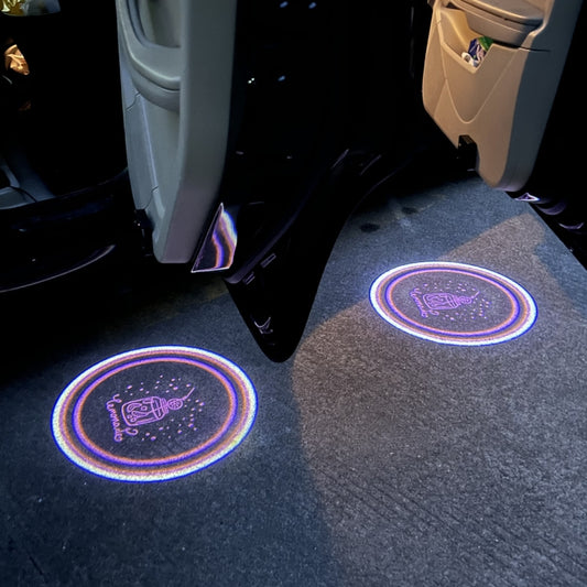 LED Infrared Induction Car Door Welcome Light Night Projection Ambient Light, Specification: Drink (Purple)(1 Pair/Box) - Atmosphere lights by buy2fix | Online Shopping UK | buy2fix