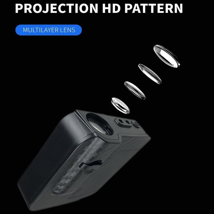 LED Infrared Induction Car Door Welcome Light Night Projection Ambient Light, Specification: Modern Circle (Blue)(1 Pair/Box) - Atmosphere lights by buy2fix | Online Shopping UK | buy2fix