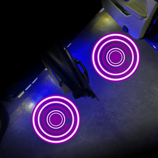 LED Infrared Induction Car Door Welcome Light Night Projection Ambient Light, Specification: Modern Circle (Purple)(1 Pair/Box) - Atmosphere lights by buy2fix | Online Shopping UK | buy2fix
