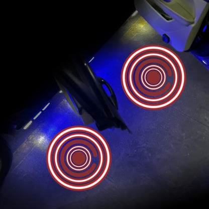 LED Infrared Induction Car Door Welcome Light Night Projection Ambient Light, Specification: Modern Circle (Red)(1 Pair/Box) - Atmosphere lights by buy2fix | Online Shopping UK | buy2fix