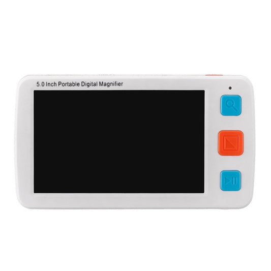 5.0 inch Portable HD Electronic Vision Aid Low Vision Magnifying Glass Reader, US Plug(White) - Hand Held Style by buy2fix | Online Shopping UK | buy2fix