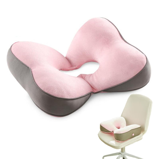 FANNIS Coussin en mousse à mémoire de forme Butterfly Office Hip Support, taille: 41x33x8 cm (rose)