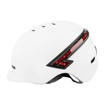 Cycling Helmet Ultralight Bicycle Helmet with Warning Light Remote Control(White) by buy2fix
