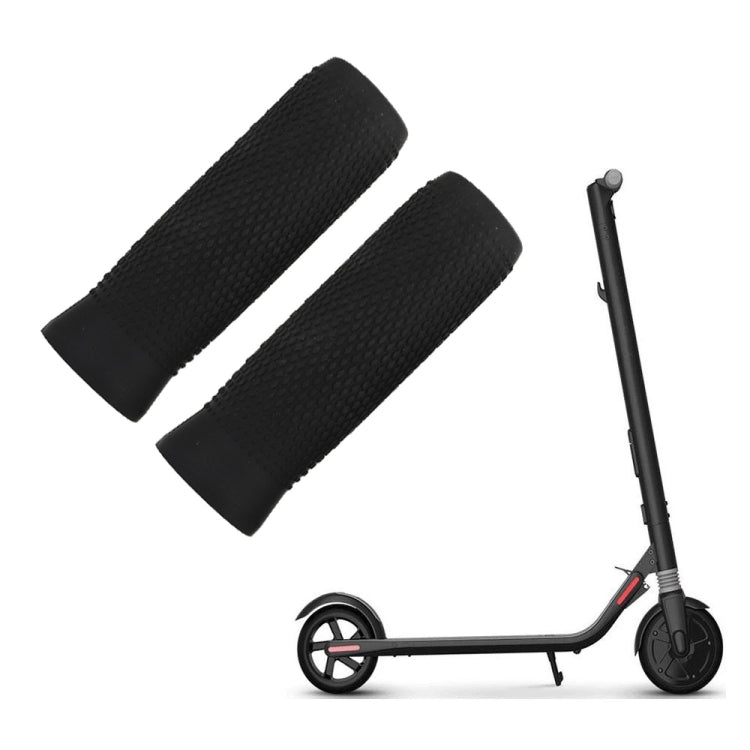 1 Pair Silicone Handbar Cover For Ninebot ES1/ES2/ES3/ES4 (Black) - Accessories & Parts by buy2fix | Online Shopping UK | buy2fix