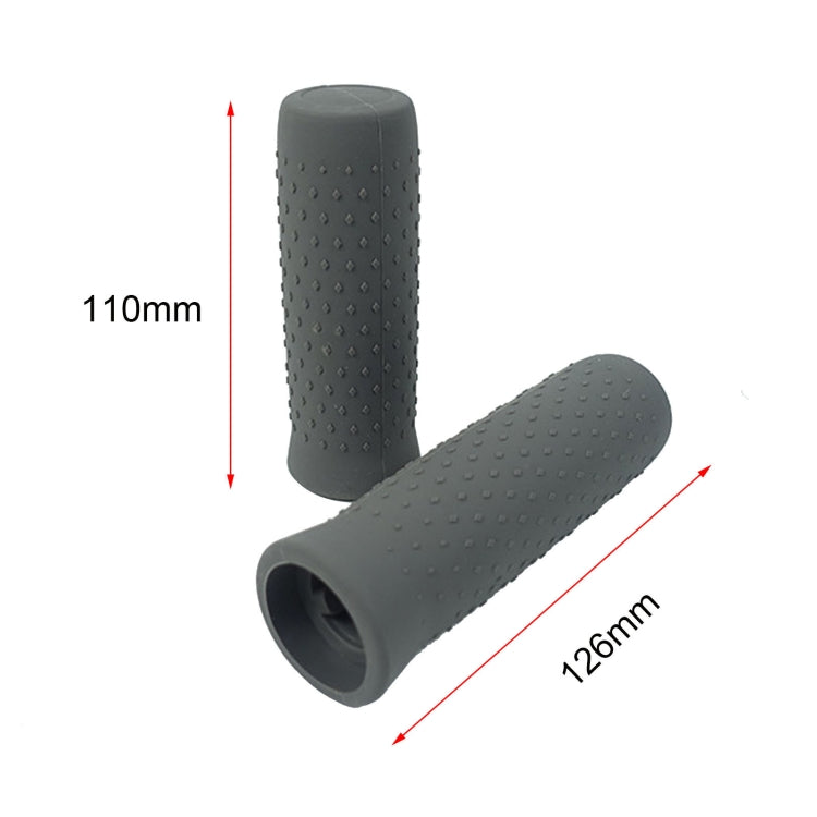 1 Pair Silicone Handbar Cover For Ninebot G30 MAX (Gray) - Accessories & Parts by buy2fix | Online Shopping UK | buy2fix