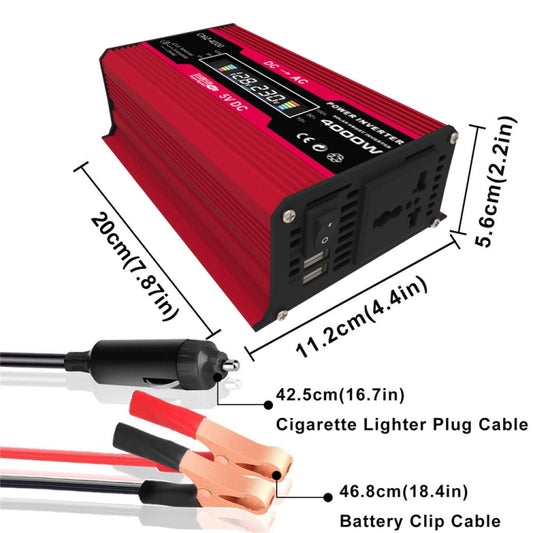 Zhi Zun Solar Power System Inverters+30A Controller+18W 18V Solar Panel, Specification: Red 12V To 220V - Charger by buy2fix | Online Shopping UK | buy2fix