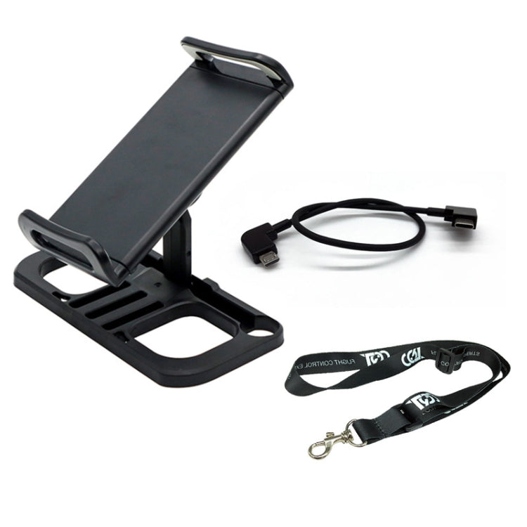 Drone Remote Controller Holder Tablet Extended Bracket Clip With Lanyard & Micro USB Line - Holder Series by buy2fix | Online Shopping UK | buy2fix