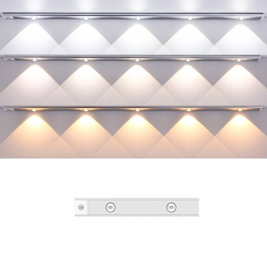 Ultra-thin Smart LED Human Body Sensor Light Bar, Length: 30cm(Space Silver)