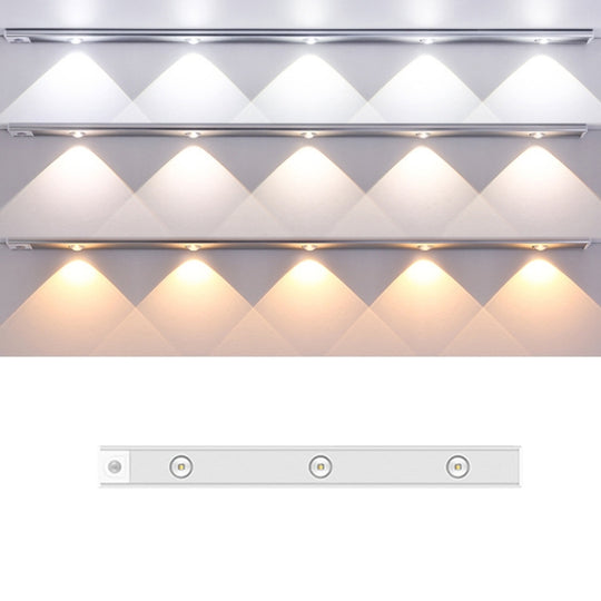 Ultra-thin Smart LED Human Body Sensor Light Bar, Length: 40cm(Space Silver)