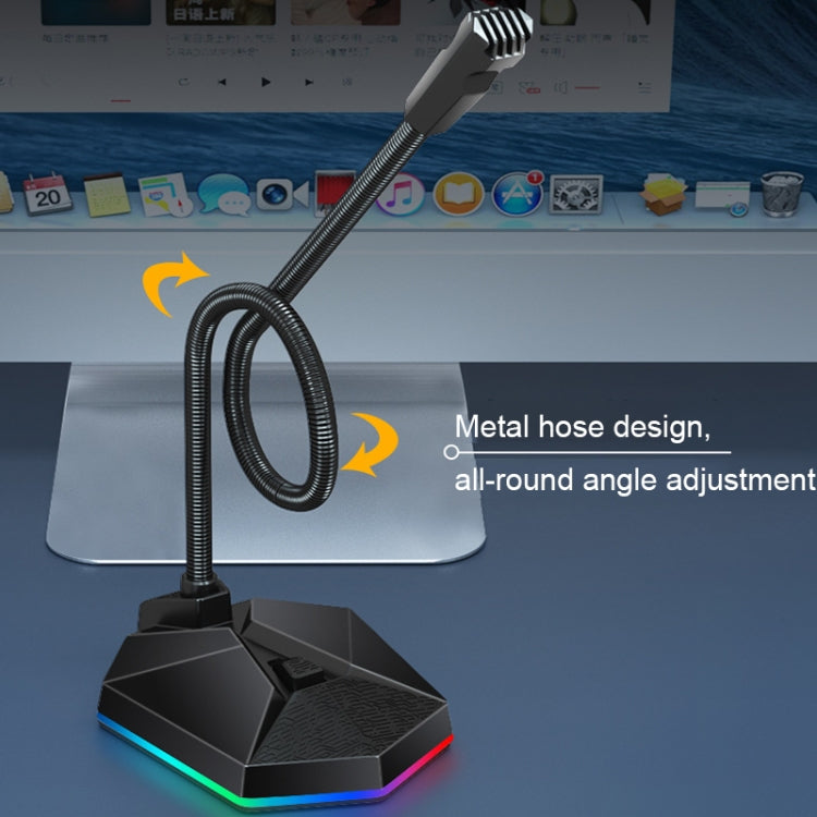 Metal Hose Meeting Desktop Microphone, Spec: USB Version (Black) - Microphone by buy2fix | Online Shopping UK | buy2fix