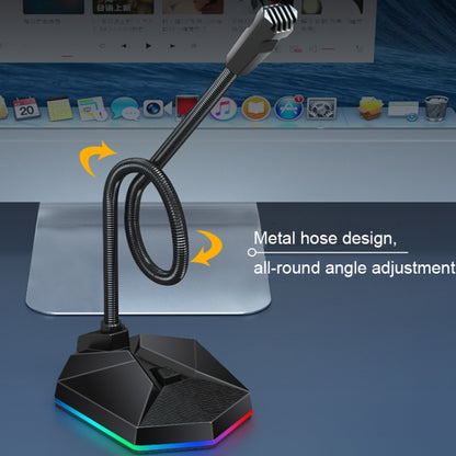 Metal Hose Meeting Desktop Microphone, Spec: USB Version (Black) - Microphone by buy2fix | Online Shopping UK | buy2fix