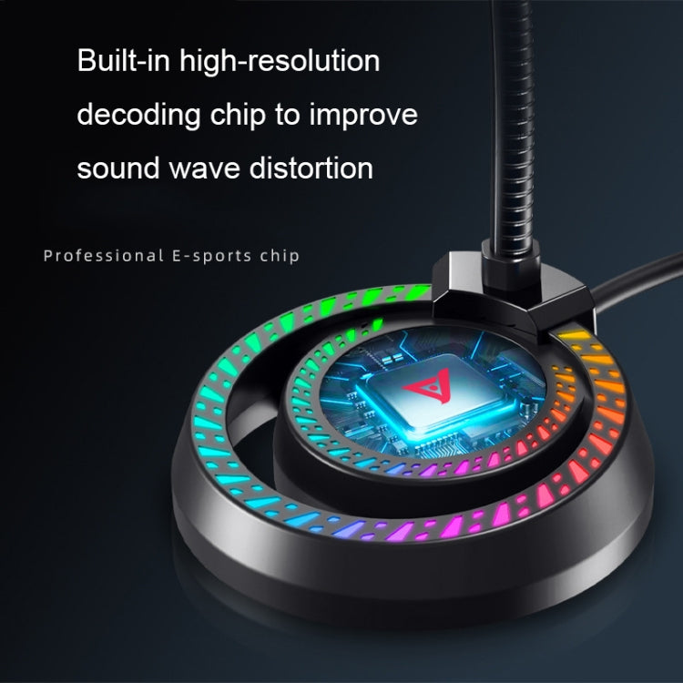 RGB Lighting Effect Computer Desktop Microphone(F3) - Microphone by buy2fix | Online Shopping UK | buy2fix