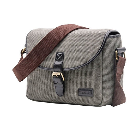 Casual SLR Camera Canvas Crossbody Bag(Gray) - Strap Satchel by buy2fix | Online Shopping UK | buy2fix
