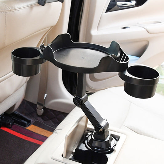 Car Water Cup Holder Dinner Plate Rack Rotatable Mobile Phone Holder(Black) - Car Drink Holders by buy2fix | Online Shopping UK | buy2fix