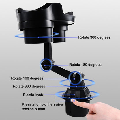 Car Water Cup Holder Dinner Plate Rack Rotatable Mobile Phone Holder(Black) - Car Drink Holders by buy2fix | Online Shopping UK | buy2fix