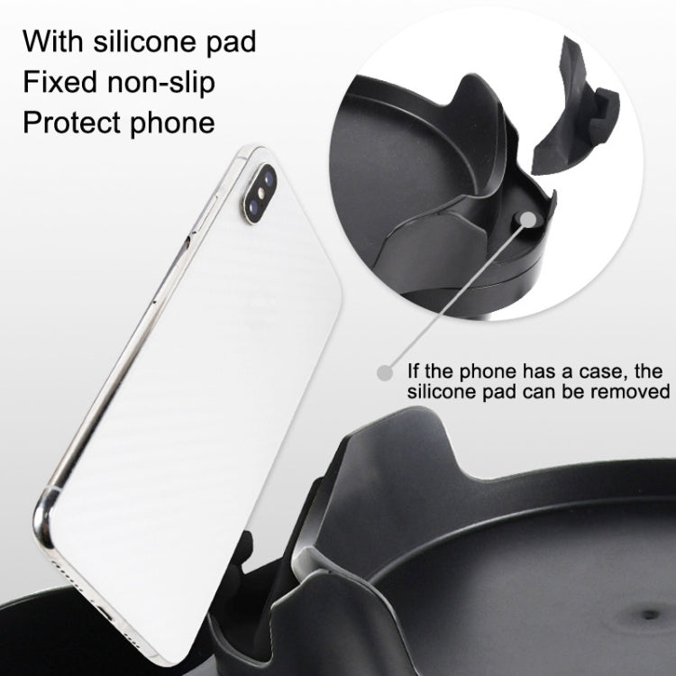 Car Water Cup Holder Dinner Plate Rack Rotatable Mobile Phone Holder(Black) - Car Drink Holders by buy2fix | Online Shopping UK | buy2fix
