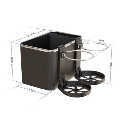 Car Paper Box Hanging Armrest Box Storage Box Cup Holder(Black Double Cup) - Tissue Boxes by buy2fix | Online Shopping UK | buy2fix