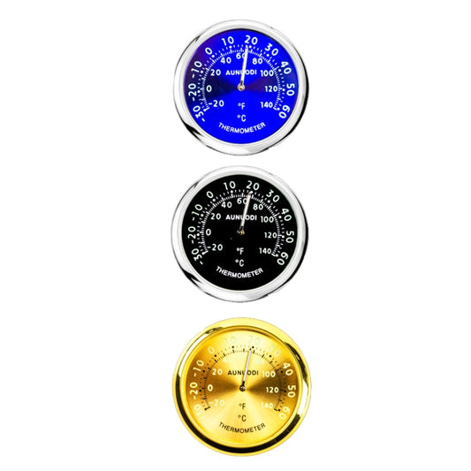 Night Light Car Thermometer Metal Ornaments(Black Thermometer) - Clocks & Car Meters by buy2fix | Online Shopping UK | buy2fix