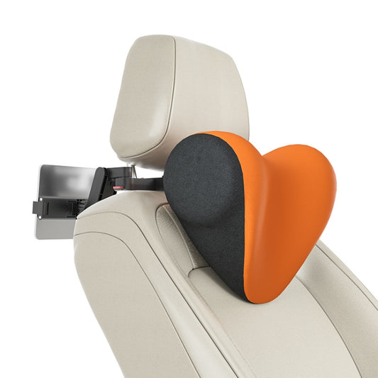 A09 Car Seat Headrest Memory Foam Comfortable Neck Pillow, Style: With Stand  (Orange) - Seat Accessories by buy2fix | Online Shopping UK | buy2fix