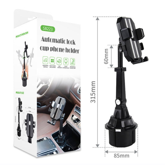 Central Control Cup Holder Adjustable Length Mobile Phone Bracket Car Navigation Bracket(Black) - Universal Car Holders by buy2fix | Online Shopping UK | buy2fix
