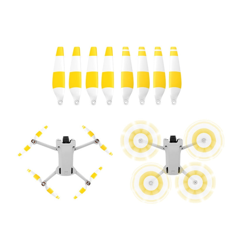 8 PCS 6030F Double Sided Colorful Low Noise Wing Propellers For DJI Mini 3 Pro, Color:  White Yellow - DIY Propeller by buy2fix | Online Shopping UK | buy2fix