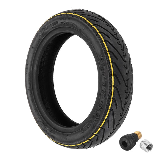 10 Inch Electric Scooter Striped Vacuum Tire With Air Nozzle For Ninebot MAX G30/G30E/G30LP - Accessories & Parts by buy2fix | Online Shopping UK | buy2fix