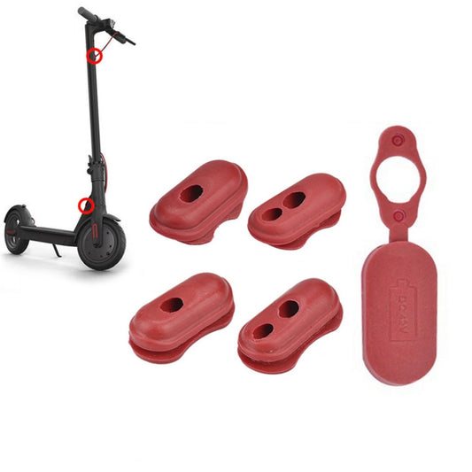 5 In 1 Charge Port Cover Cap Siliceone Plug For Xiaomi M365 Scooter - Accessories & Parts by buy2fix | Online Shopping UK | buy2fix