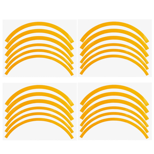 2 Sets Wheel Hub Protective Sticker For Scooter Bicycle Electric Vehicle(Yellow) - Accessories & Parts by buy2fix | Online Shopping UK | buy2fix