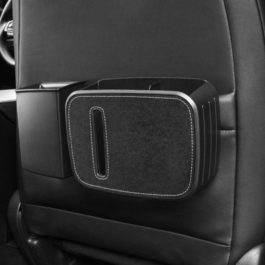 Car Drain Tissue Box Umbrella Storage Pocket Bag Storage Box Car Trash Can(Flip Fur Gray) - Tissue Boxes by buy2fix | Online Shopping UK | buy2fix