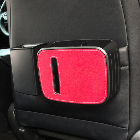 Car Drain Tissue Box Umbrella Storage Pocket Bag Storage Box Car Trash Can(Flip Fur Red) - Tissue Boxes by buy2fix | Online Shopping UK | buy2fix