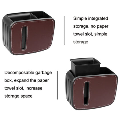 Car Drain Tissue Box Umbrella Storage Pocket Bag Storage Box Car Trash Can(Brown) - Tissue Boxes by buy2fix | Online Shopping UK | buy2fix