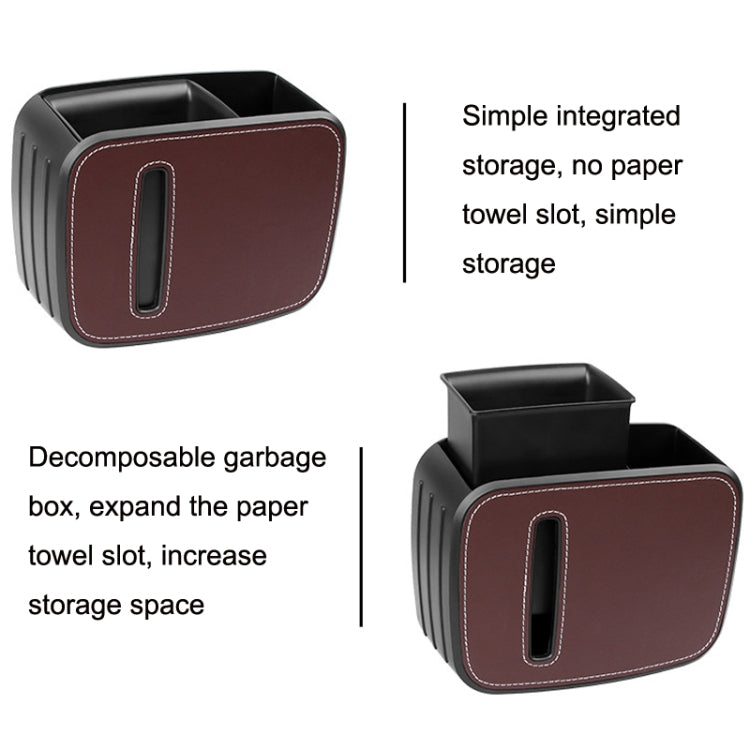 Car Drain Tissue Box Umbrella Storage Pocket Bag Storage Box Car Trash Can(Beige) - Tissue Boxes by buy2fix | Online Shopping UK | buy2fix