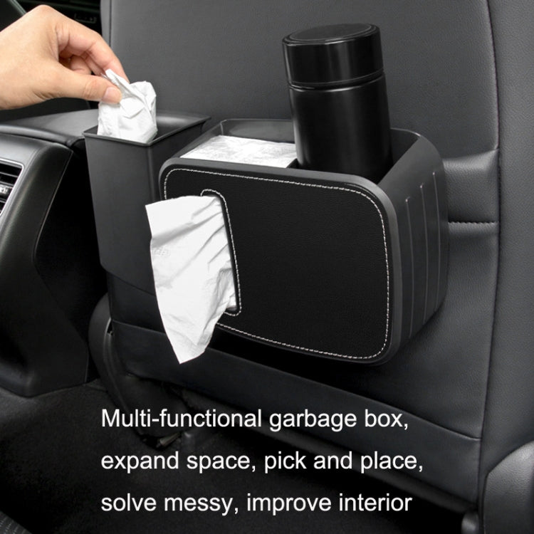 Car Drain Tissue Box Umbrella Storage Pocket Bag Storage Box Car Trash Can(Brown) - Tissue Boxes by buy2fix | Online Shopping UK | buy2fix