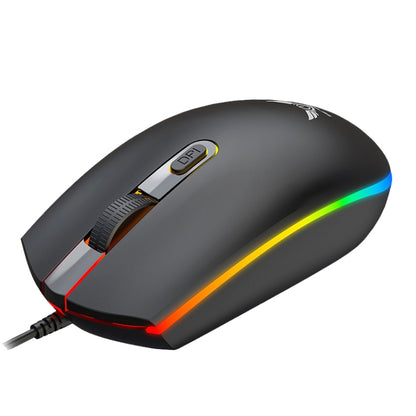 Zerodate V6 4 Keys 1600DPI Game Colorful RGB Marquee USB Wired Mouse, Cable Length: 1.35m(Black) by buy2fix