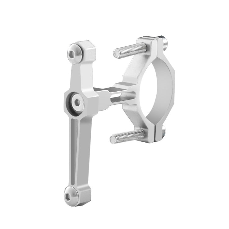 Bicycle Aluminum Alloy Bottle Cage Conversion Seat Fixed Adjustable Bottle Cage(Silver) by buy2fix