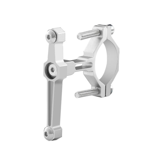 Bicycle Aluminum Alloy Bottle Cage Conversion Seat Fixed Adjustable Bottle Cage(Silver)