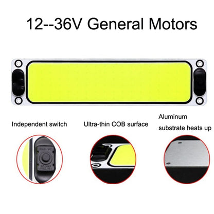 2PCS Car Cab LED Reading Light COB Truck Interior Light Dome Lamp(White Light) - Dome Lights by buy2fix | Online Shopping UK | buy2fix