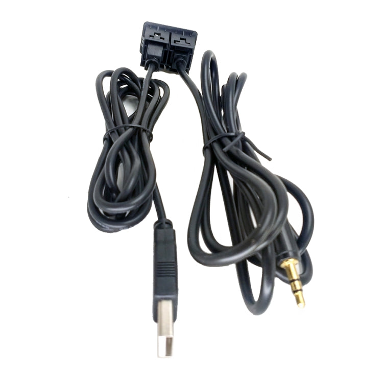 Car Modified AUX+USB Socket Audio Modification Accessories 3.5mm USB Extension Line - DIY Cables by buy2fix | Online Shopping UK | buy2fix