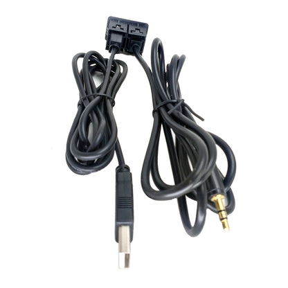 Car Modified AUX+USB Socket Audio Modification Accessories 3.5mm USB Extension Line - DIY Cables by buy2fix | Online Shopping UK | buy2fix