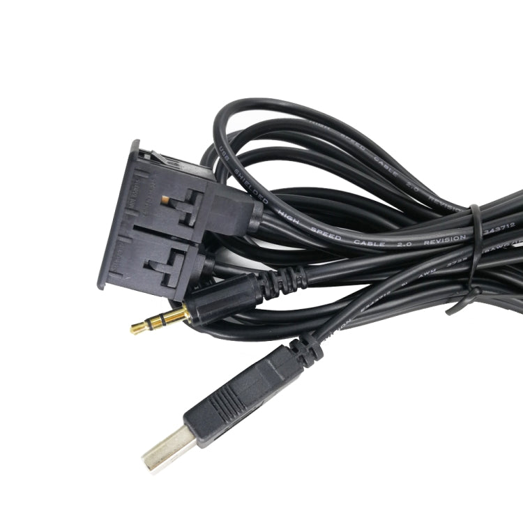 Car Modified AUX+USB Socket Audio Modification Accessories 3.5mm USB Extension Line - DIY Cables by buy2fix | Online Shopping UK | buy2fix