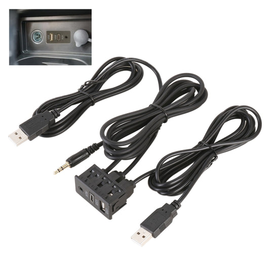 Car Universal Modification USB +Type-C+AUX Interface Charging Seat - DIY Cables by buy2fix | Online Shopping UK | buy2fix
