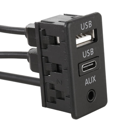 Car Universal Modification USB +Type-C+AUX Interface Charging Seat - DIY Cables by buy2fix | Online Shopping UK | buy2fix