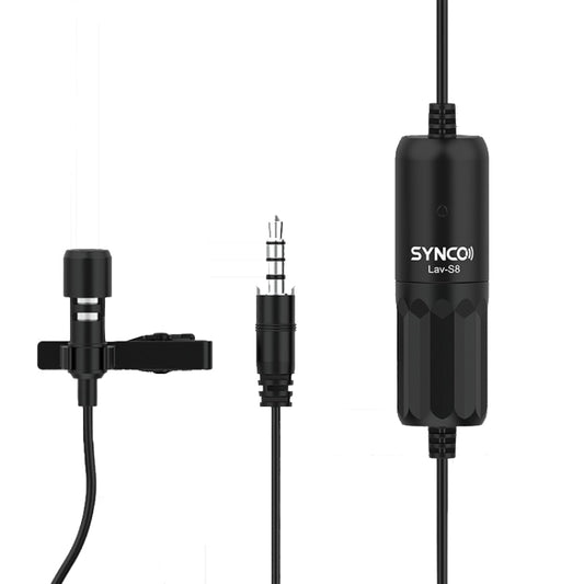 SYNCO S8 Lavalier Live Wired Microphone, Spec: Black + 8 Pin - Microphone by SYNCO | Online Shopping UK | buy2fix