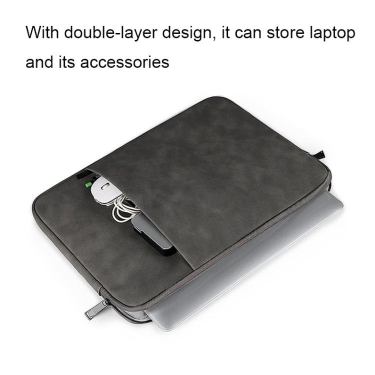ND01DZ Double Layer Waterproof Laptop Liner Bag, Size: 14.1-15.4 inches(Dark Gray) by buy2fix