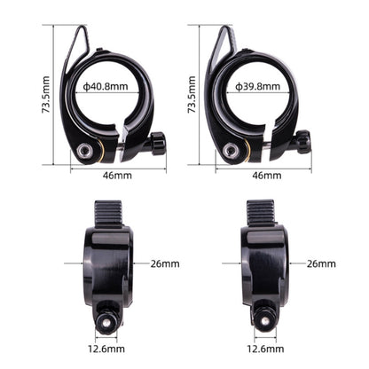 ZTTO Folding Bicycle Seatpost Clamp Retrofit Accessories, Color: 39.8mm (Red) by ZTTO